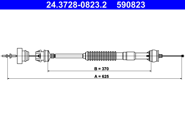 ATE 24.37280823.2 Kuplung bowden