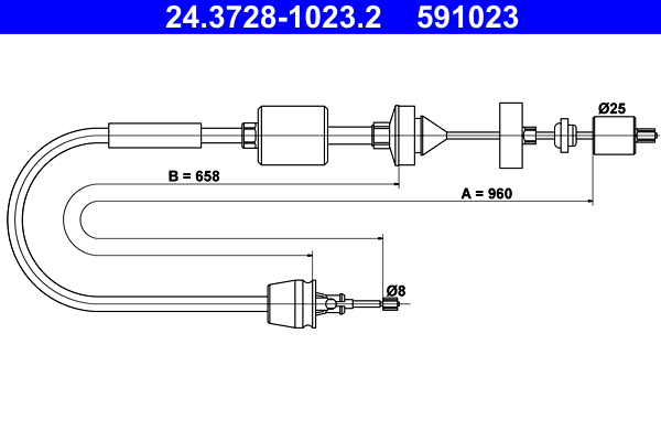 ATE 24.3728-1023.2 Kuplungbowden