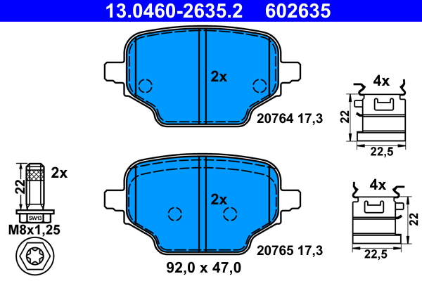 ATE 13.0460-2635.2 f?kbet?tk?szlet, t?rcsaf?k