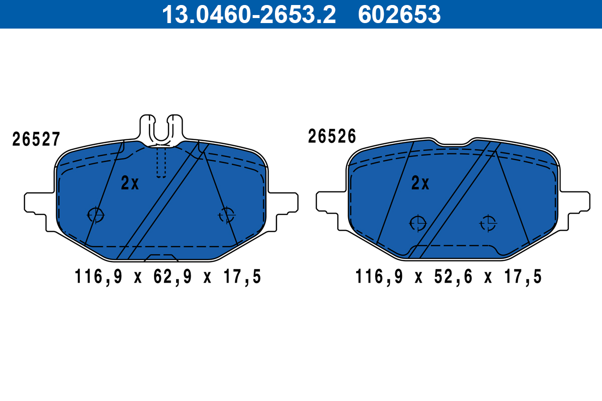 ATE 480828 13.0460-2653.2 DISK PL MB 13.0460-2653.2 ZAD. C CLASS W206 C200D  21->