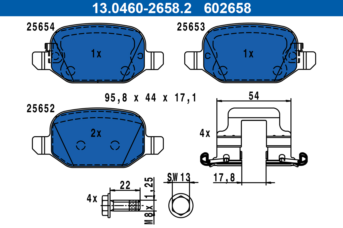 ATE 493394 13.0460-2658.2 DISK PL FIAT 13.0460-2658.2/13.0460-2789.2 ZAD.500 L KOMBI 12->