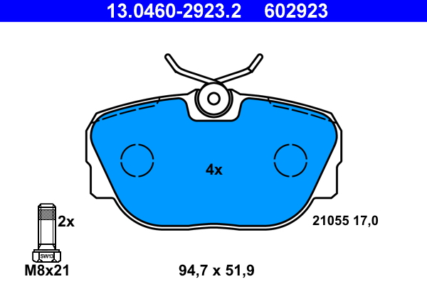 ATE 2264 13.0460-2923.2 - Fékbetét