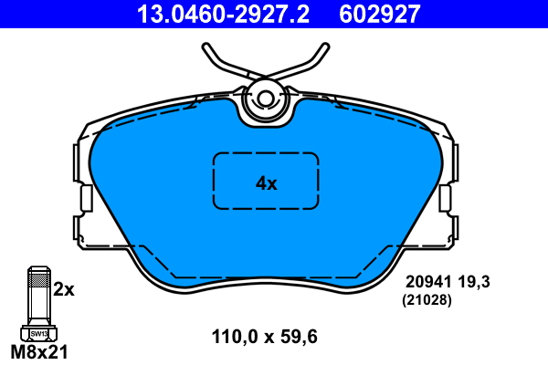 ATE 18896 13.0460-2927.2 - Fékbetét