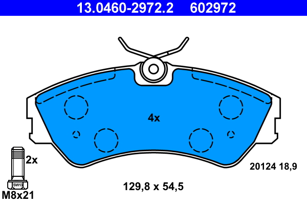 ATE 206772 13.0460-2972.2 - Fékbetét