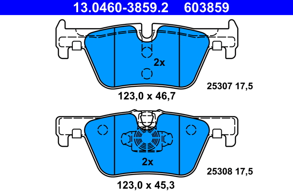 ATE 144920 13.0460-3859.2 - Fékbetét