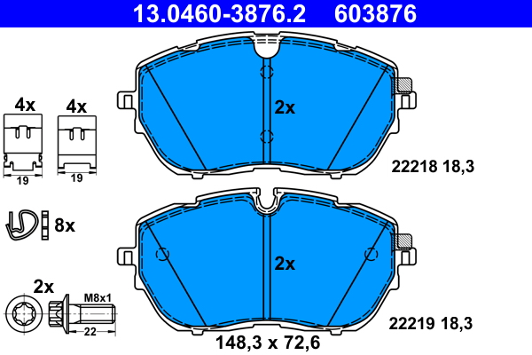 ATE 236478 13.0460-3876.2 - Fékbetét