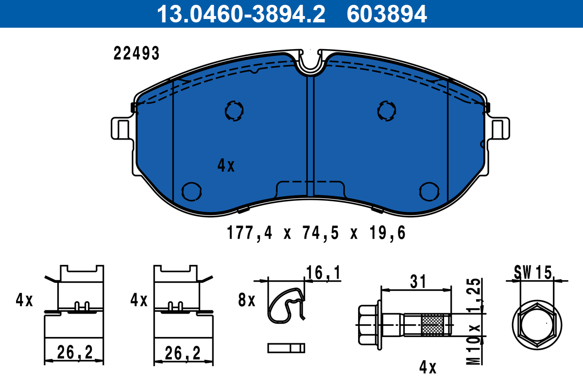 ATE 13.0460-3894.2 f?kbet?tk?szlet, t?rcsaf?k