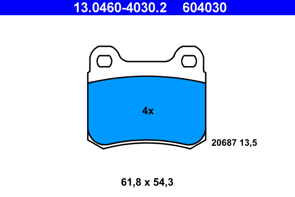 ATE 2560 13.0460-4030.2 - Fékbetét