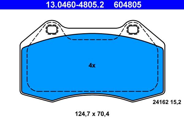 ATE 157547 13.0460-4805.2 - Fékbetét