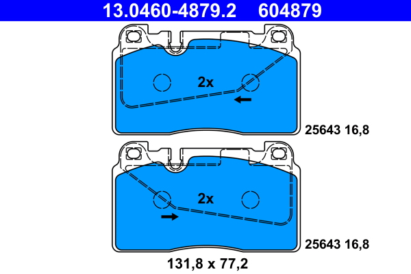 ATE 201275 13.0460-4879.2 - Fékbetét