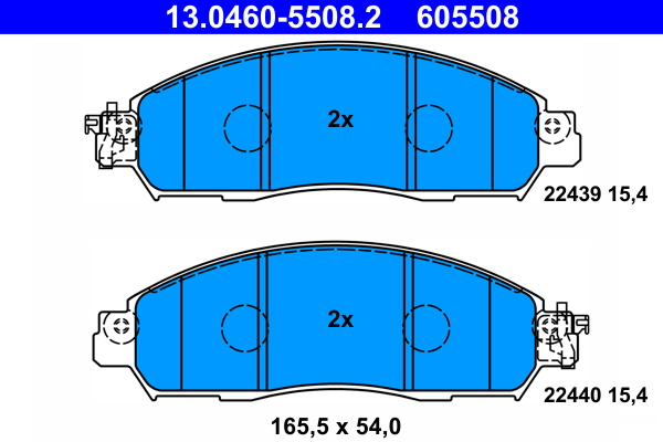 ATE 13.0460-5508.2 Fékbetét készlet, tárcsafék