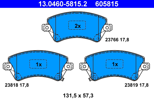 ATE ATE13.0460-5815 fékbetét készlet, tárcsafék