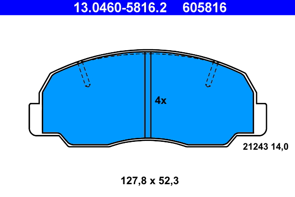 ATE ATE13.0460-5816 fékbetét készlet, tárcsafék