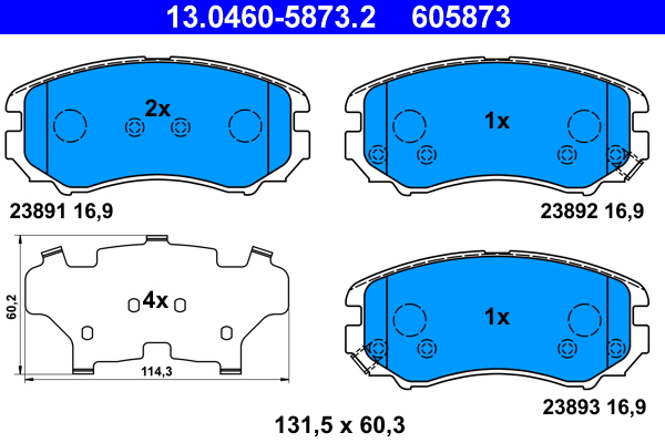 ATE  13.0460-5873.2 - Fékbetét