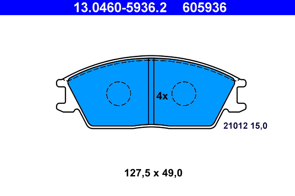 ATE 34843 13.0460-5936.2 - Fékbetét