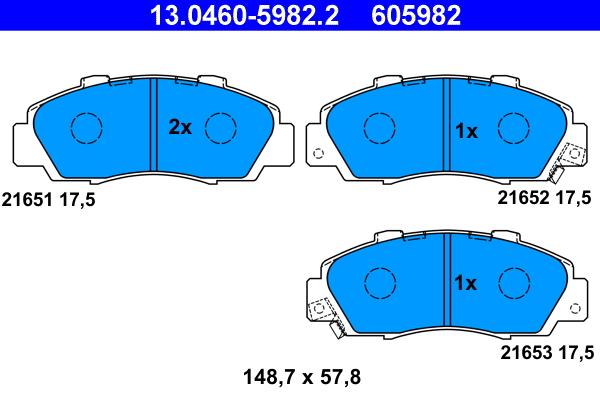 ATE 31236 13.0460-5982.2 - Fékbetét