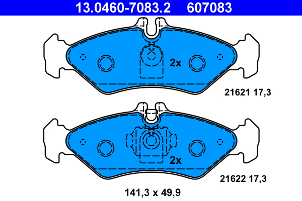 ATE 73208 13.0460-7083.2 - Fékbetét