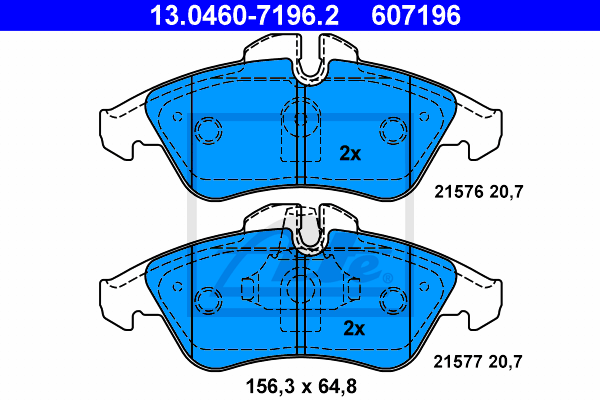 ATE 13.04607196.2 Fékbetét készlet, tárcsafék