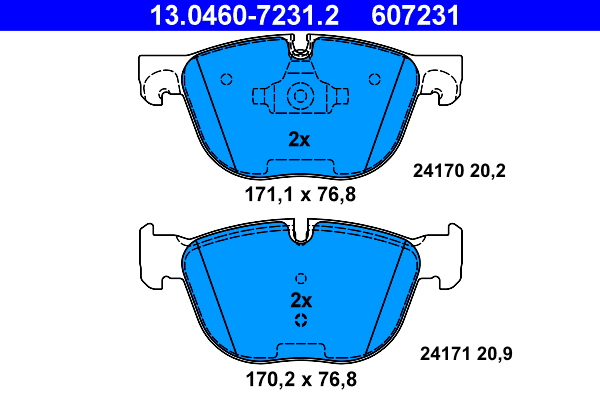 ATE 72998 13.0460-7231.2 - Fékbetét