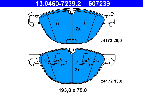 ATE 73806 13.0460-7239.2 - Fékbetét