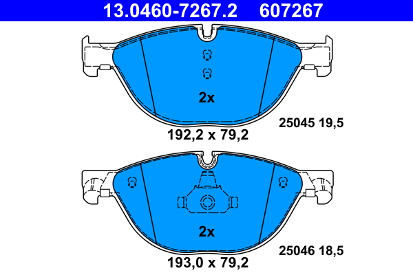 ATE 121417 13.0460-7267.2 - Fékbetét