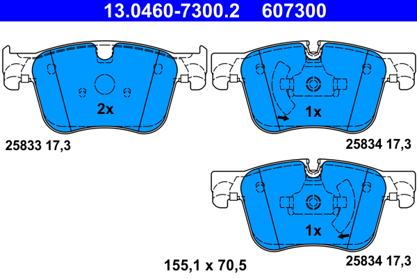 ATE  13.0460-7300.2 - Fékbetét