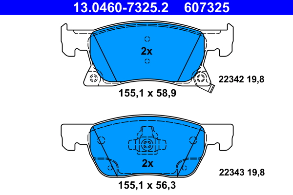 ATE 272630 13.0460-7325.2 - Fékbetét