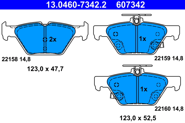 ATE ATE13.0460-7342 fékbetét készlet, tárcsafék