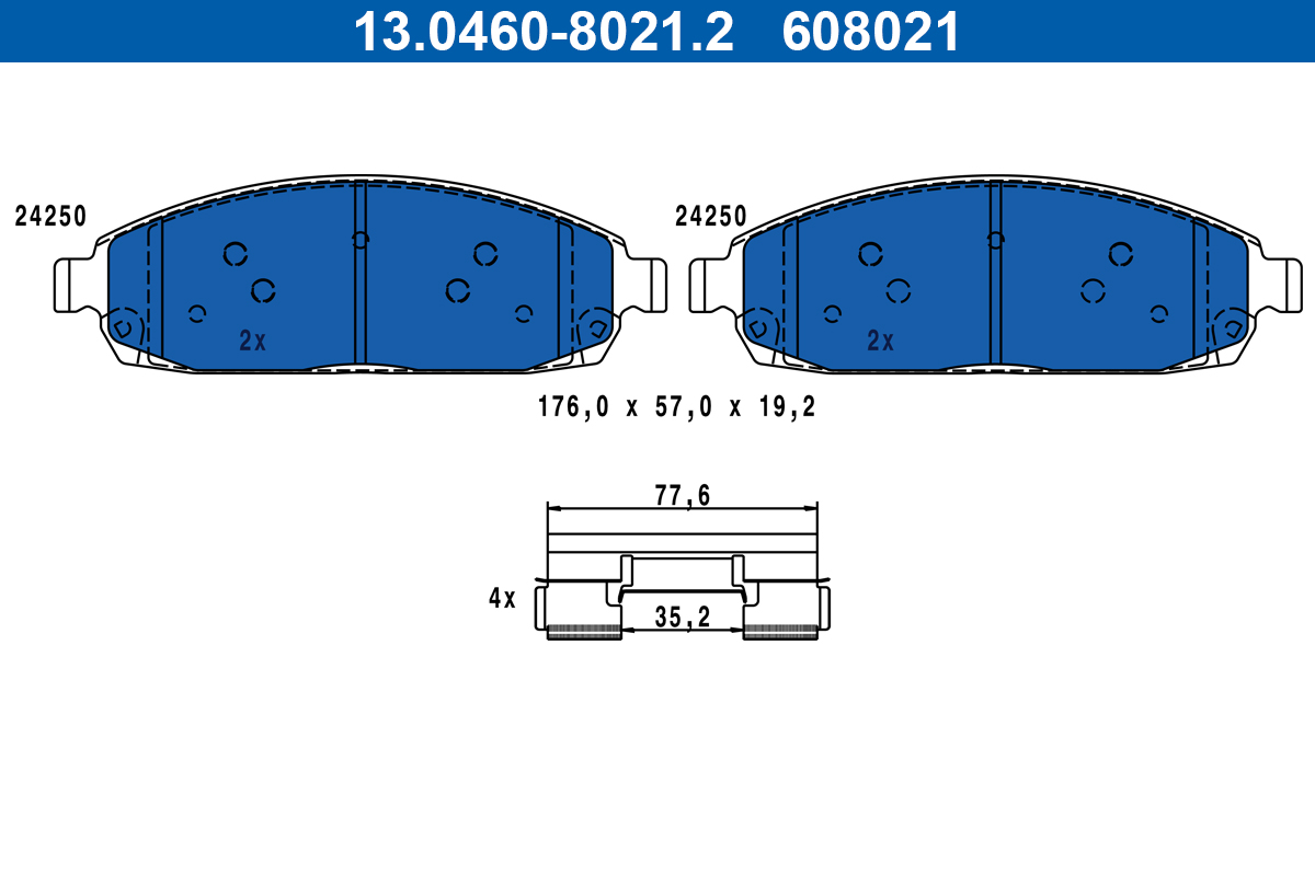 ATE ATE13.0460-8021.2 Fékbetét