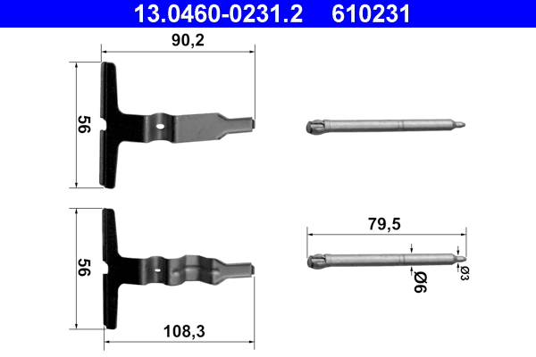 ATE ATE 13.0460-0231.2 FÉKBETÉT 1020202