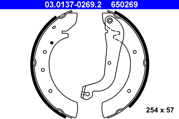 ATE 1000194065 03.0137-0269.2 - Fékpofakészlet