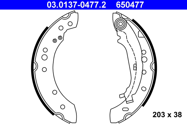 ATE ATE03.0137-0477 fékpofakészlet