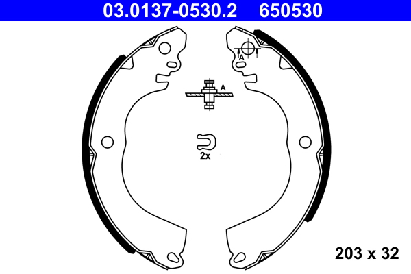 ATE 03.0137-0530.2 fékpofakészlet