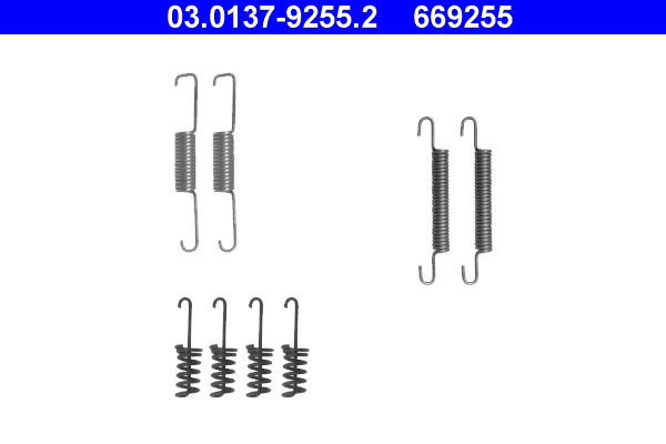 ATE 99802 03.0137-9255.2 - Tartozék készlet fékpofához, rugókészlet