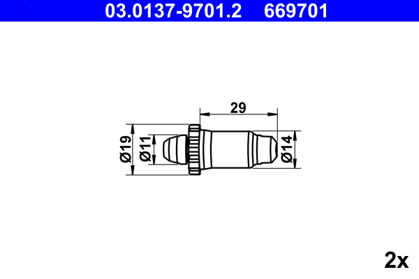 ATE 03.01379701.2 Fékpofa tartozék