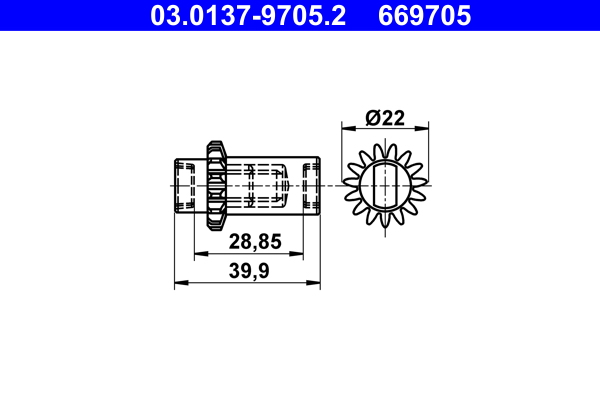 ATE 375530 03.0137-9705.2 - Tartozék készlet fékpofához, rugókészlet