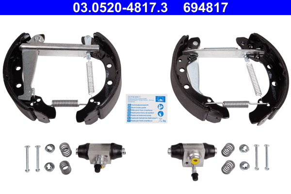 ATE 03.0520-4817.3 Fékpofakészlet kézifékhez, rögzítőfékhez, dobfékhe