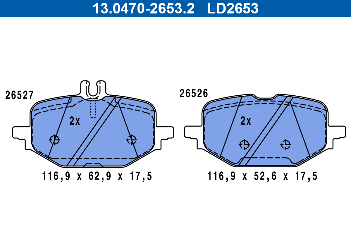 ATE ATE13.0470-2653 fékbetét készlet, tárcsafék