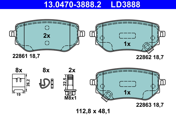 ATE 13.0470-3888.2 f?kbet?tk?szlet, t?rcsaf?k