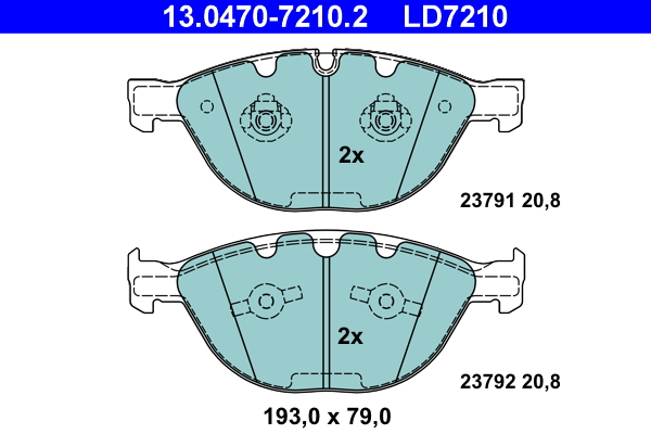 ATE LD7210 Fékbetét készlet, tárcsafék