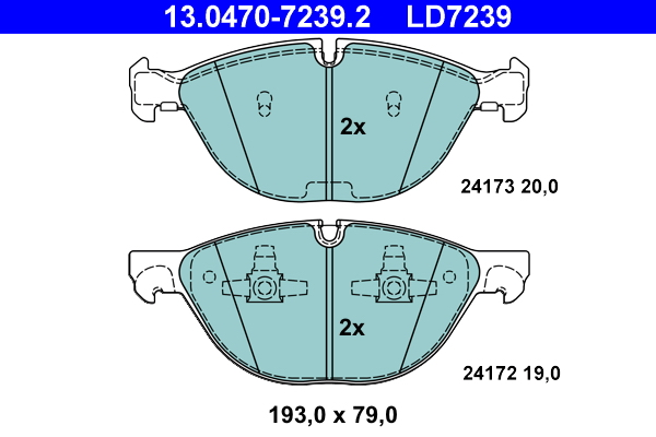 ATE LD7239 Fékbetét készlet, tárcsafék