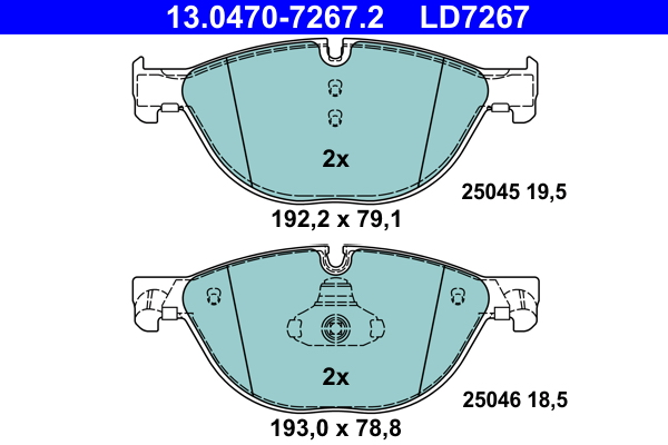 ATE 236525 13.0470-7267.2 - Fékbetét