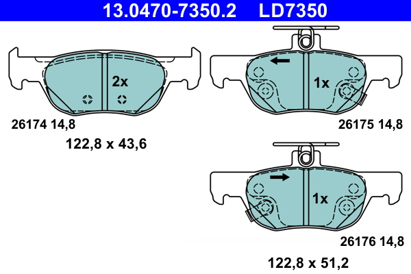 ATE 13.0470-7350.2 f?kbet?tk?szlet, t?rcsaf?k