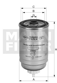 MANN-FILTER MNN WK832 Üzemanyagszűrő