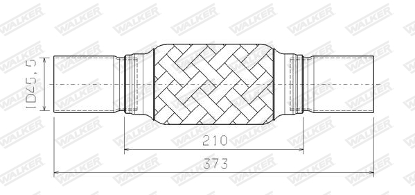WALKER 13488 WAL Rugalmas cső, kipufogó
