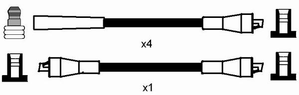 NGK RC-LD302 Gyujtokabel keszlet