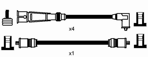NGK NGKRC-VW1101 gyújtókábel készlet