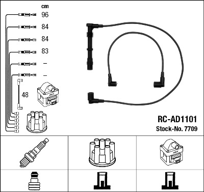 NGK RC-AD1101 Gyújtókábel készlet, gyertyakábel szett