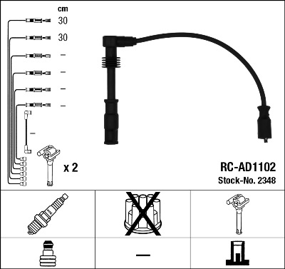 NGK RC-AD1102 Gyújtókábel készlet, gyertyakábel szett