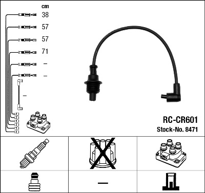 NGK RC-CR601 Gyújtókábel készlet, gyertyakábel szett